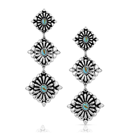 Vintage-style turquoise earrings AER6257