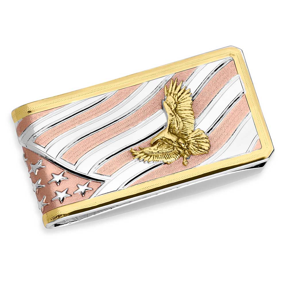 American flag eagle money clip