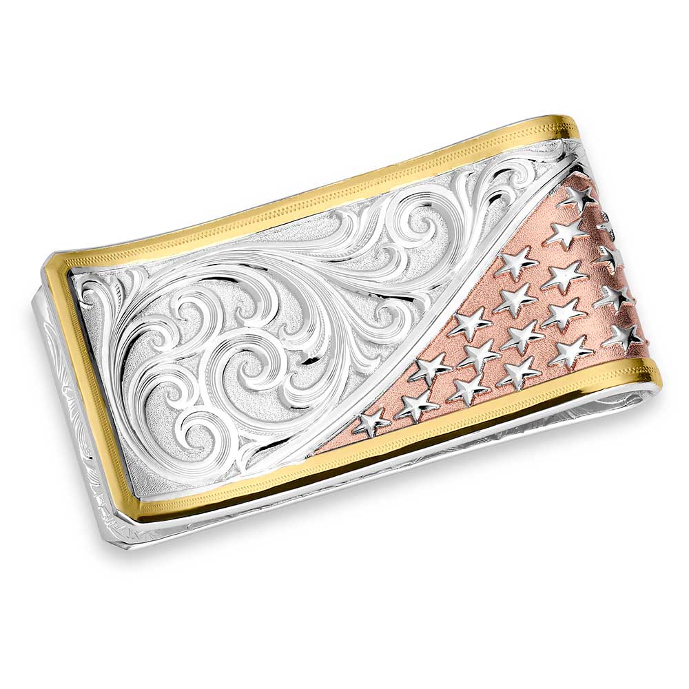 Engraved money clip with stars - e-bynder-AMMCL5825