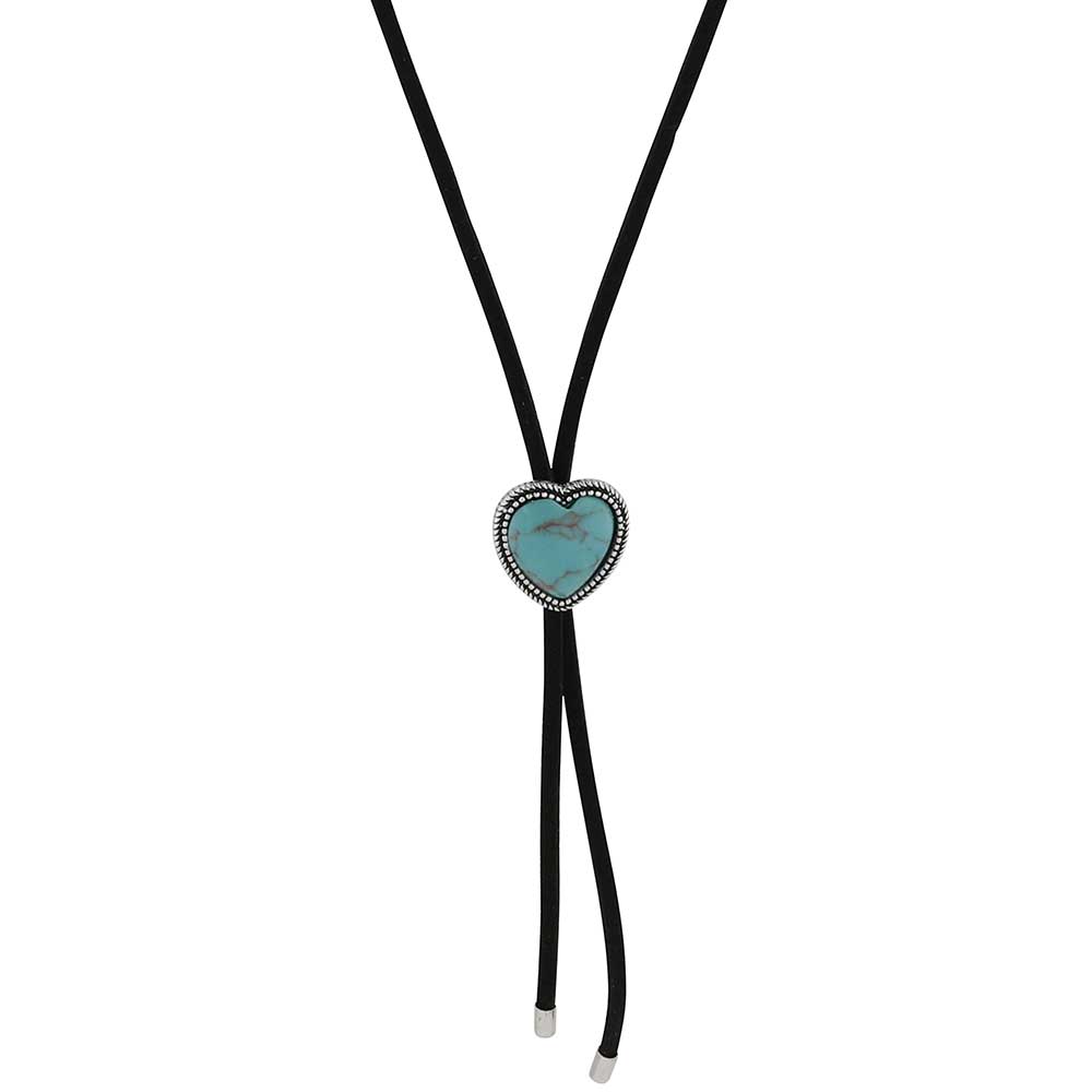 Turquoise Has My Heart Bolo Necklace- Montana Silversmiths