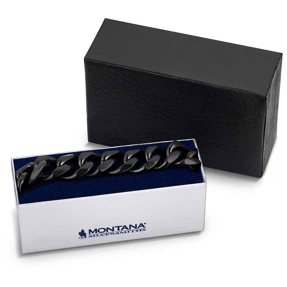 Midnight Cuban Link Bracelet for Men - Montana Silversmiths