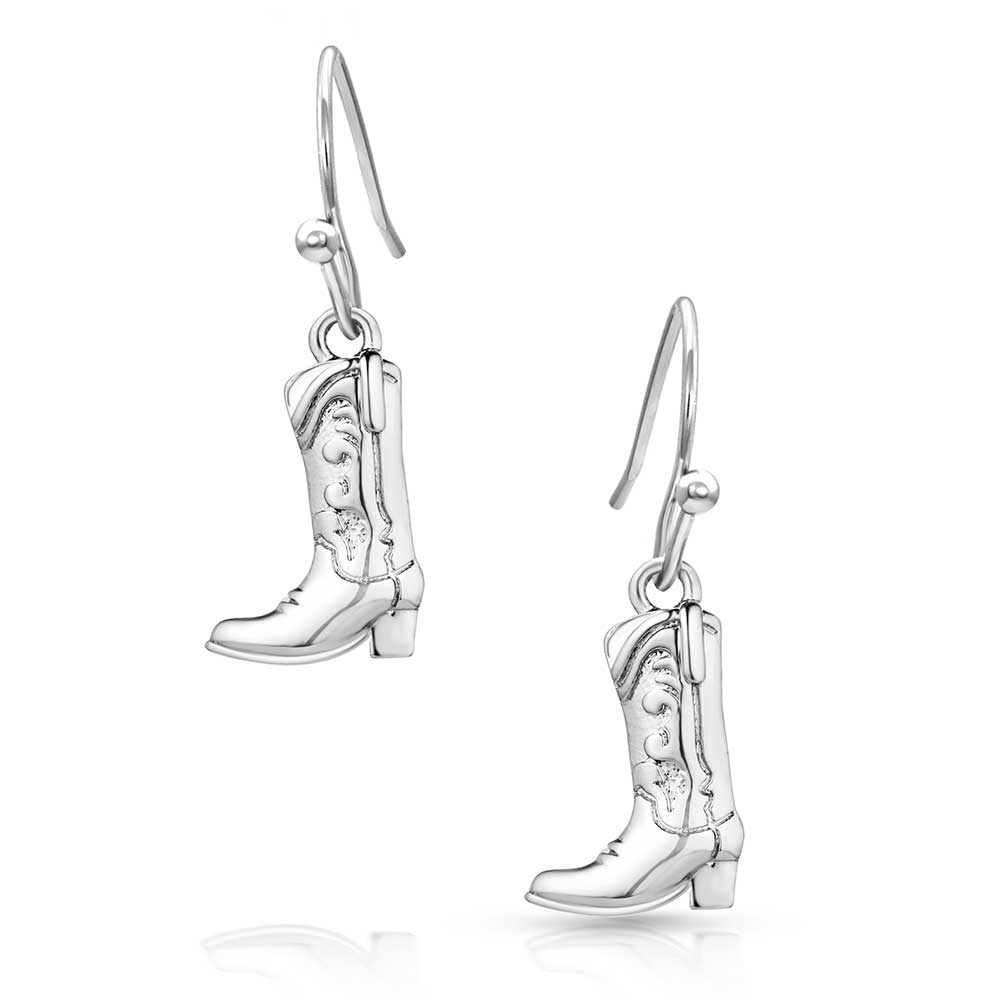 Silver cowboy boot earrings (e-bynder-ER5866)