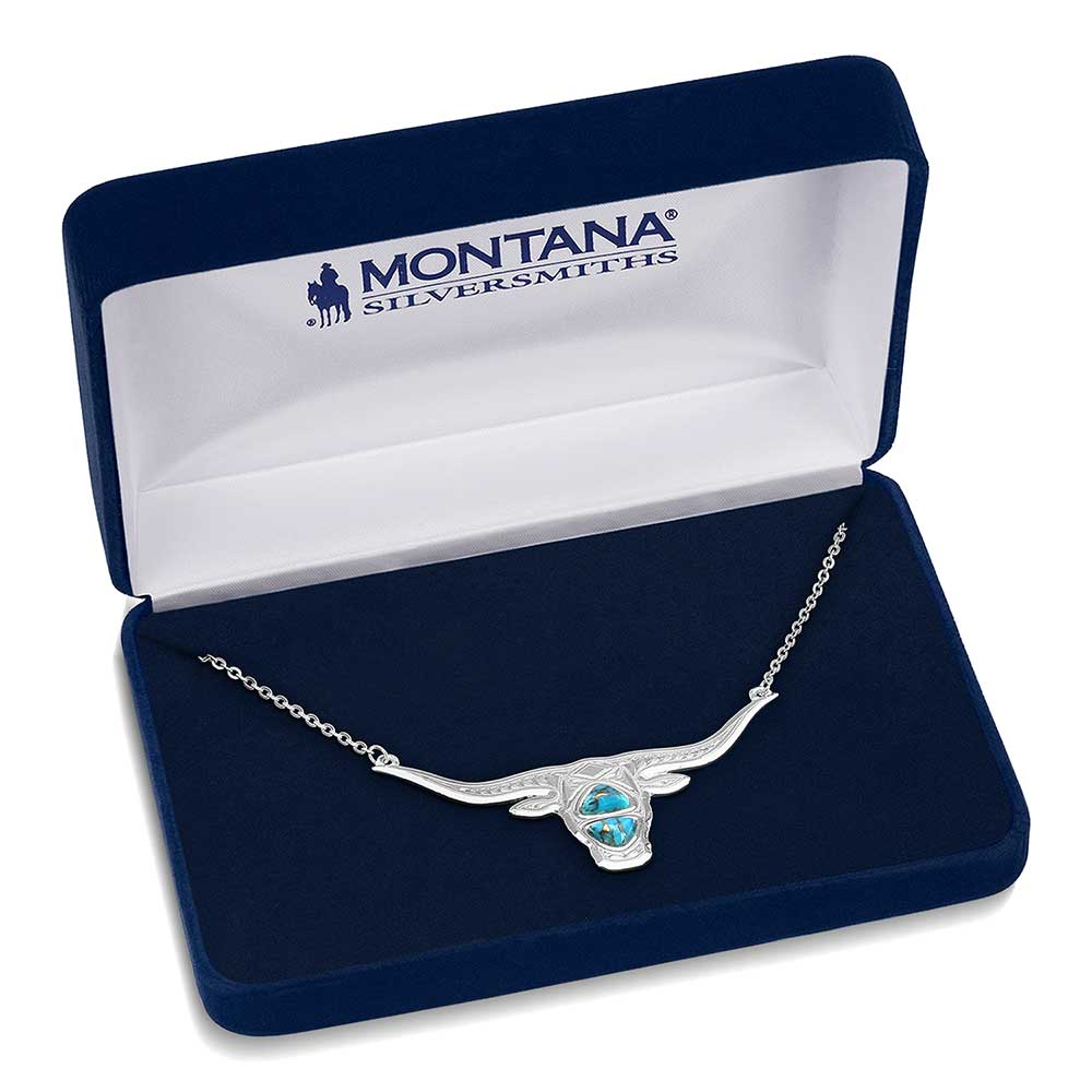 The Longhorn Turquoise Necklace - Montana Silversmiths