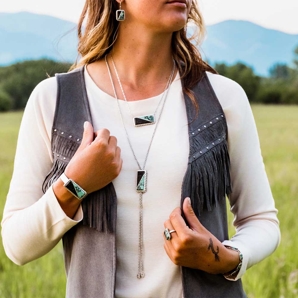 Double Essence Bolo Necklace- Montana Silversmiths