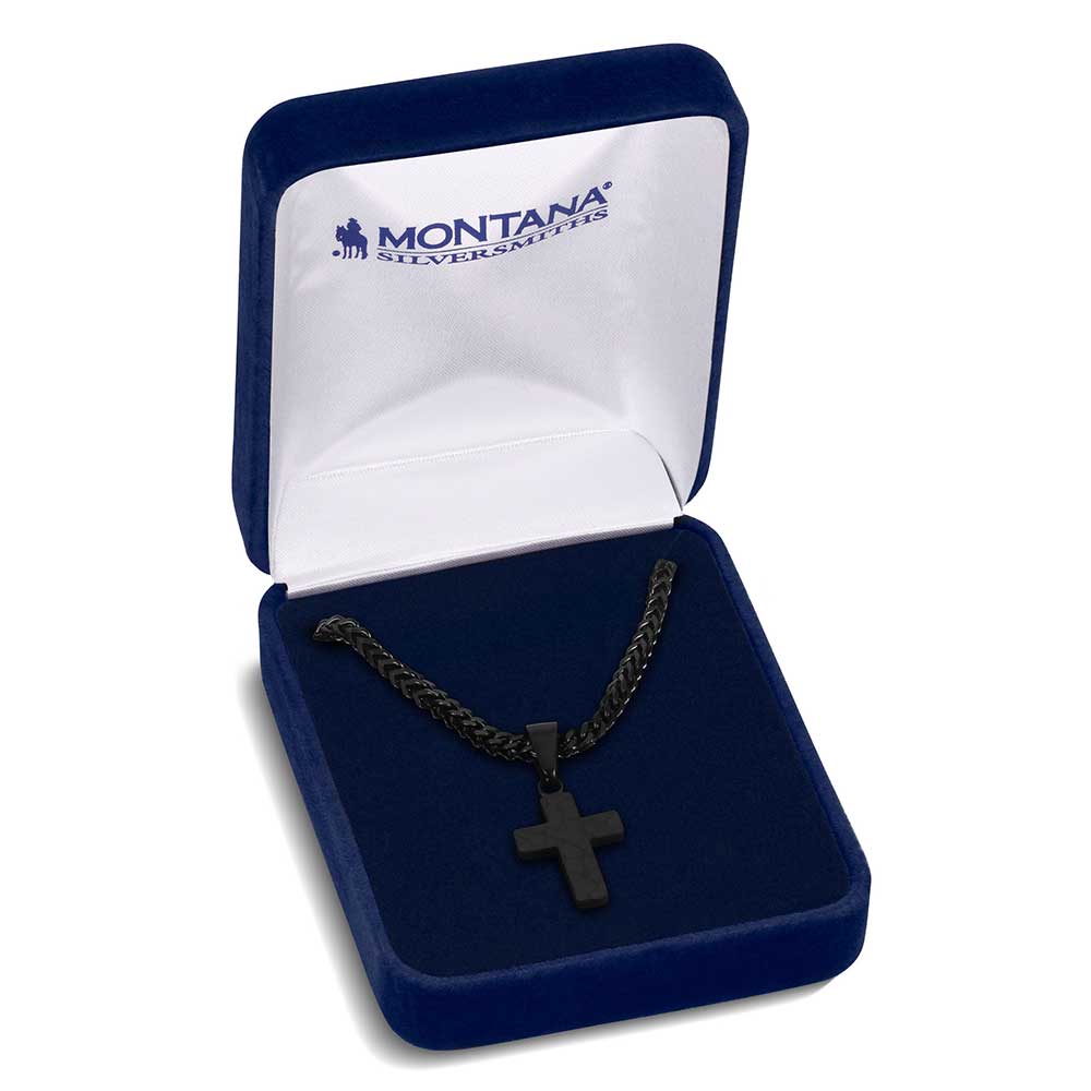 Strong Horizons Cross Necklace for Men - Montana Silversmiths