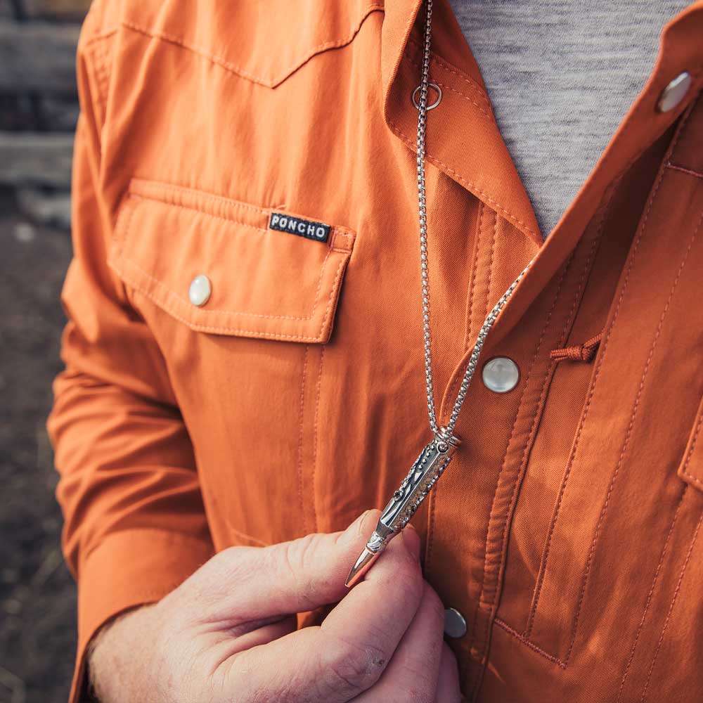 We The People Bullet Necklace for Men - Montana Silversmiths