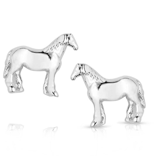 Silver horse earrings - e-bynder-QER5972