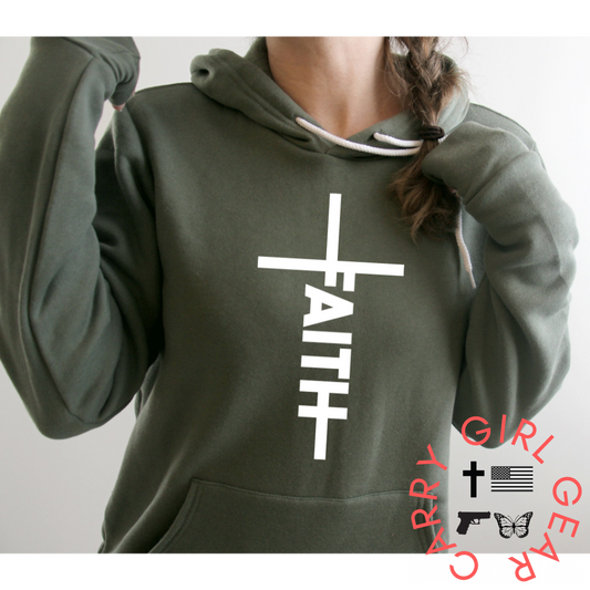 Mauve Faith hoodie sweatshirt (XS)