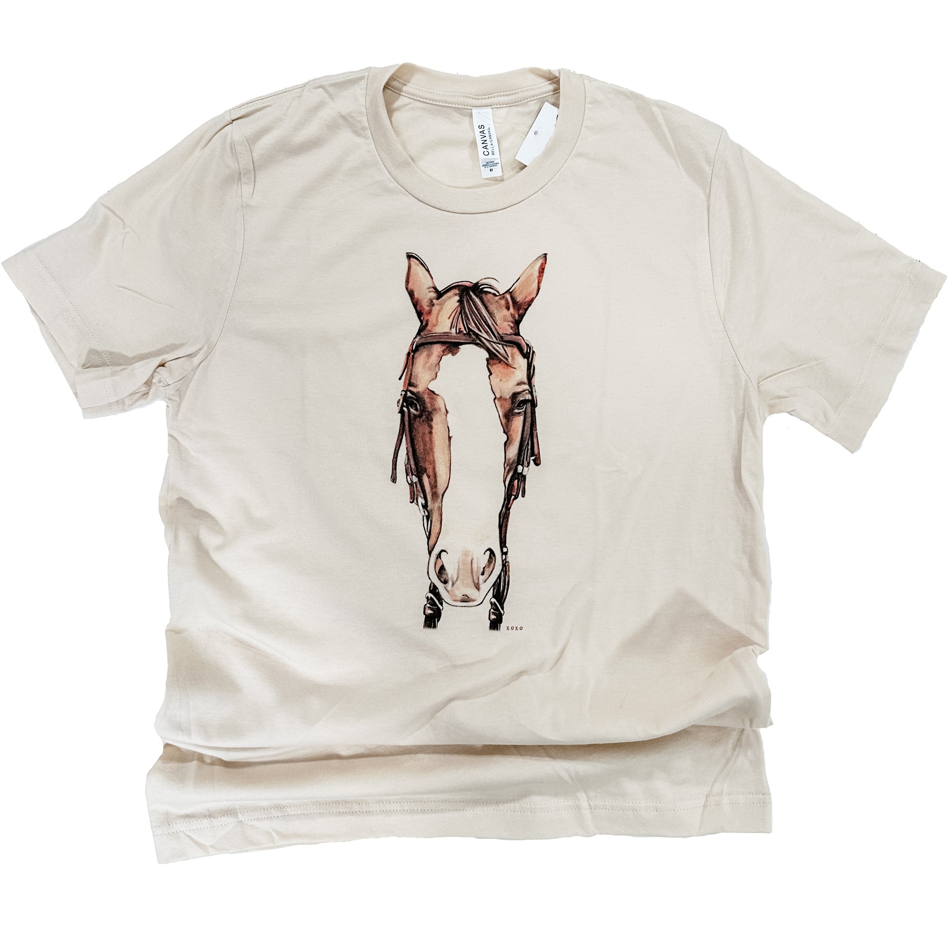 Horse face graphic tee shirt