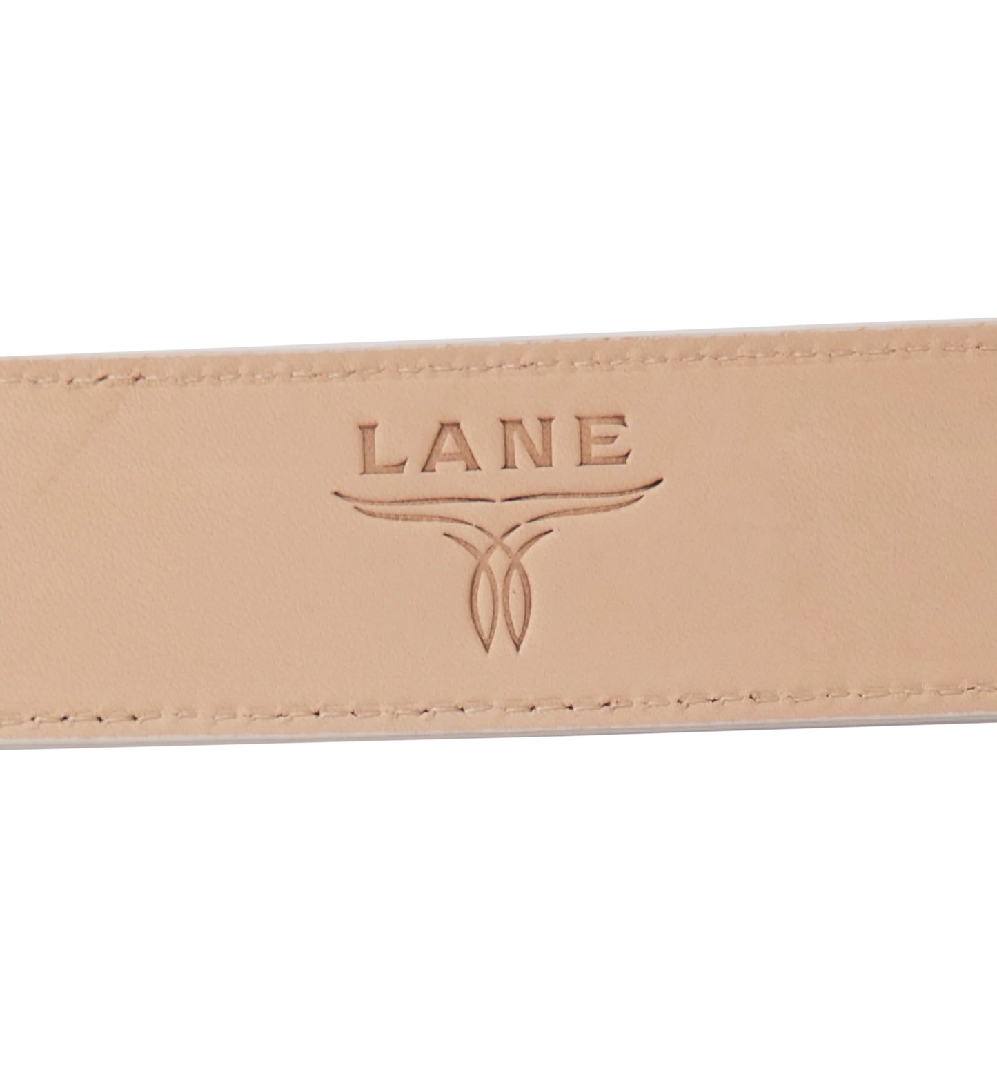 Lane woven belt with turquoise buckle, ceramic crackle detail.