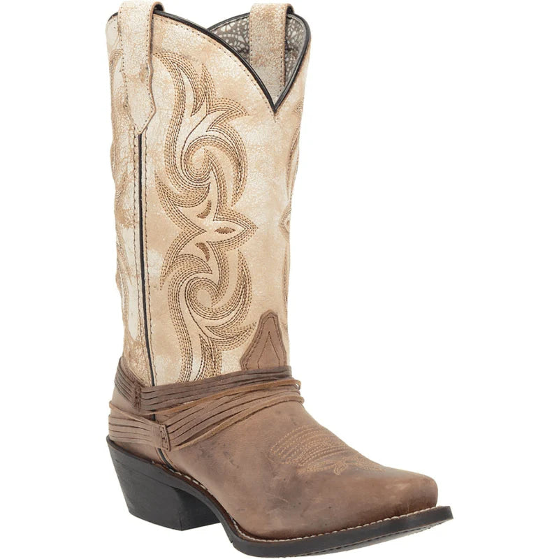 Myra Sand & White Women's Cowboy Boots by Laredo