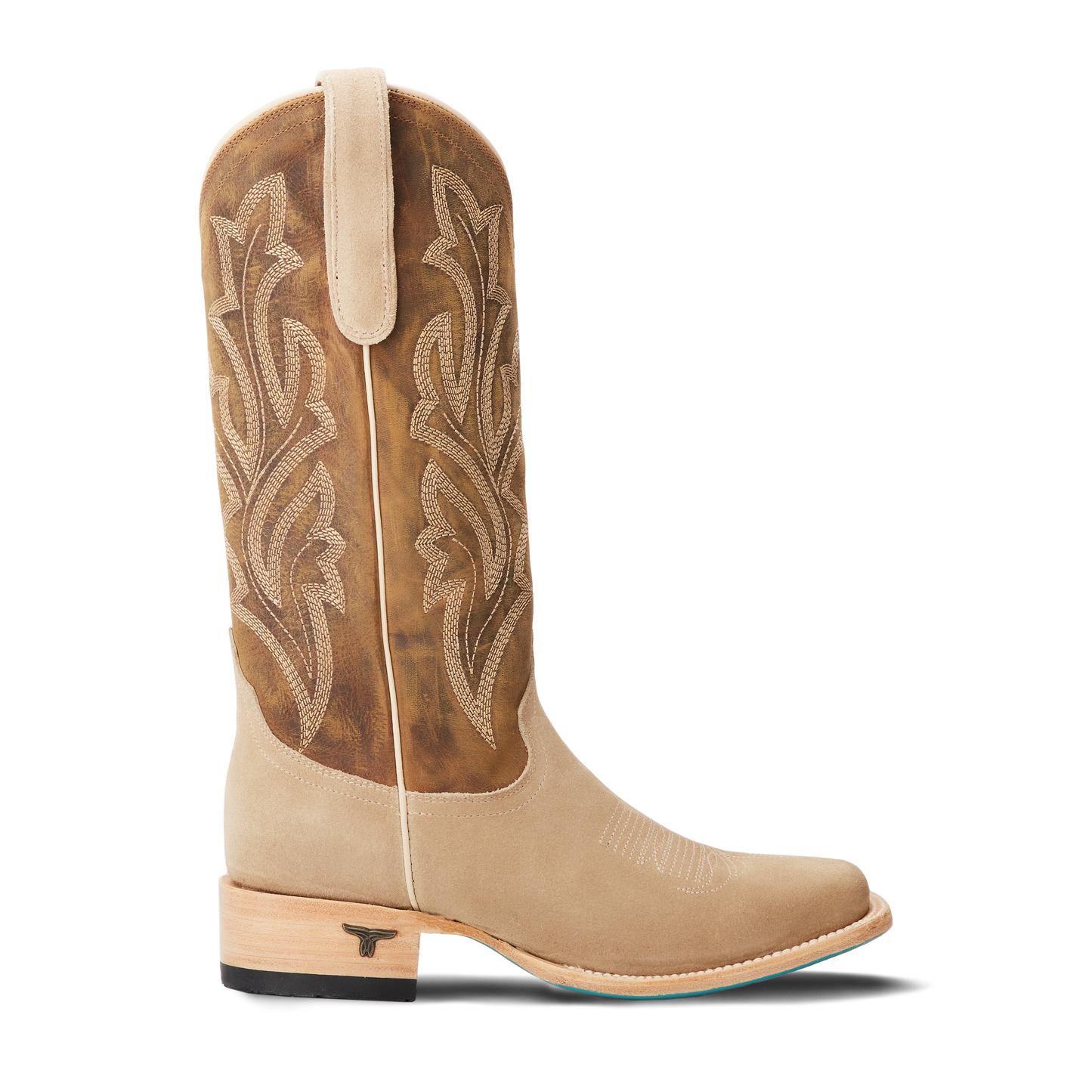 Classic Square Boot - Latte Suede and Burnt Caramel