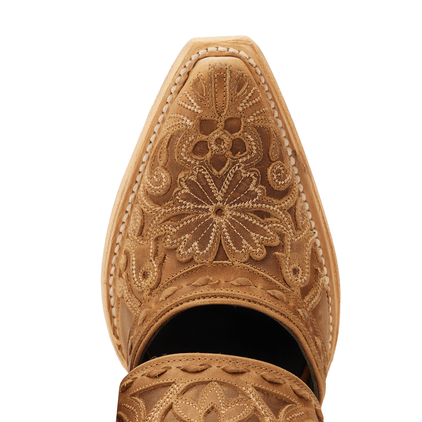 Robin Mule Desert Clay Embroidered Boot - Top View