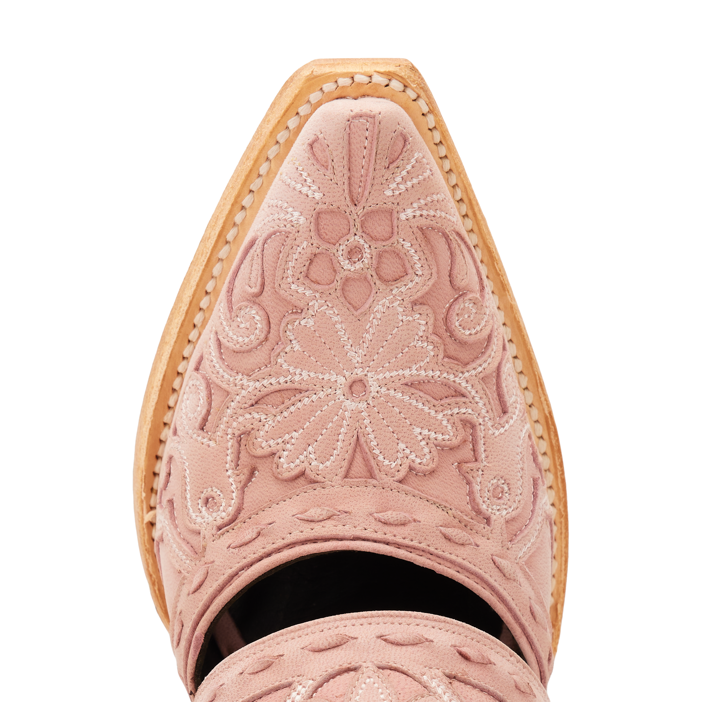 Robin Mule blush embroidered boot