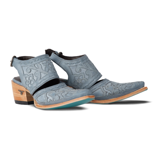 Robin Mule Washed Denim Bootie