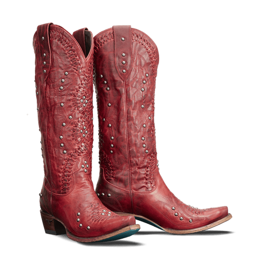 Red leather Cossette Julianaroja PS1 cowboy boots