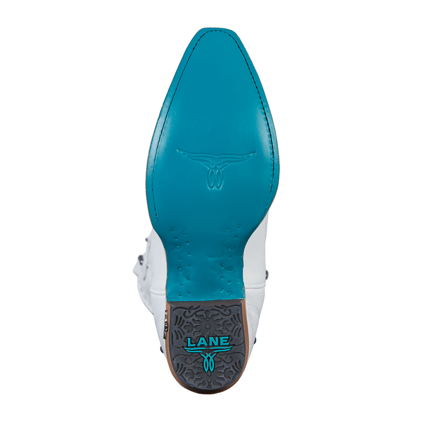 Lane Cossette white boot sole view