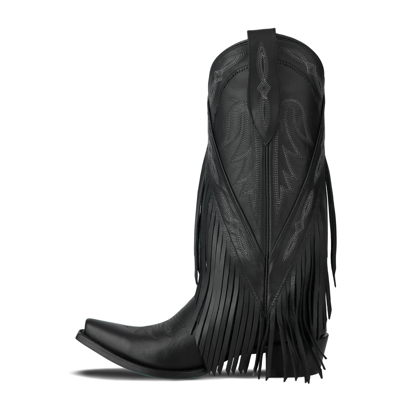 Black fringe Senita Falls cowboy boot