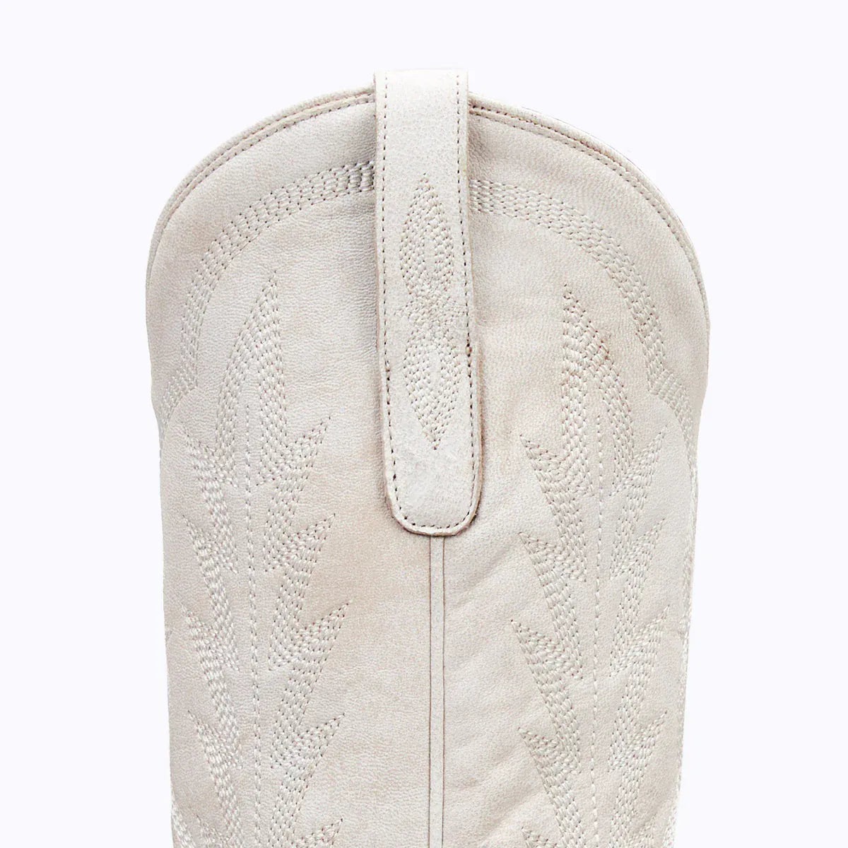 White Lexington ceramic crackle cowboy boot