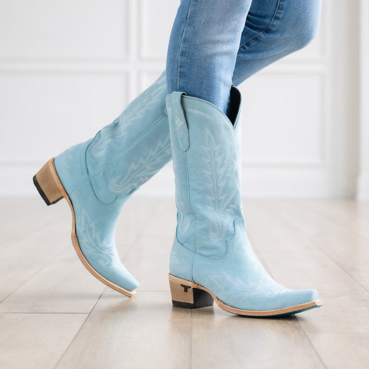 Powder blue Lexington cowboy boots