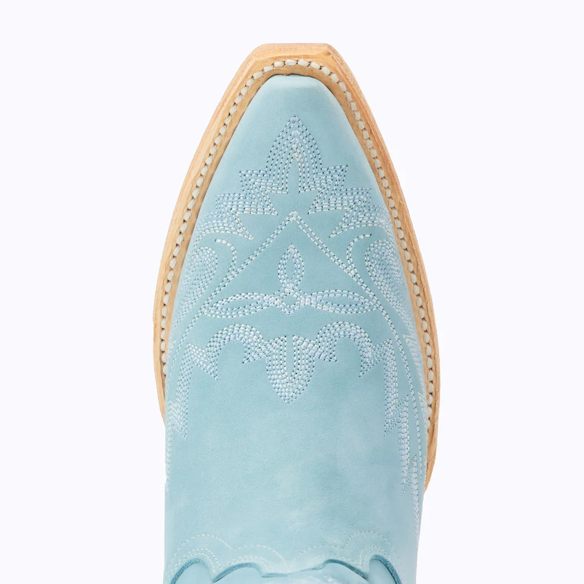 Powder blue Lexington cowboy boot toe