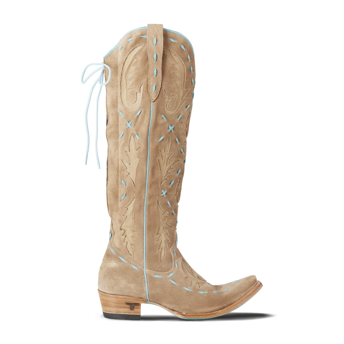 Reverie Lattesuede Powder Blue Cowboy Boot for PS4