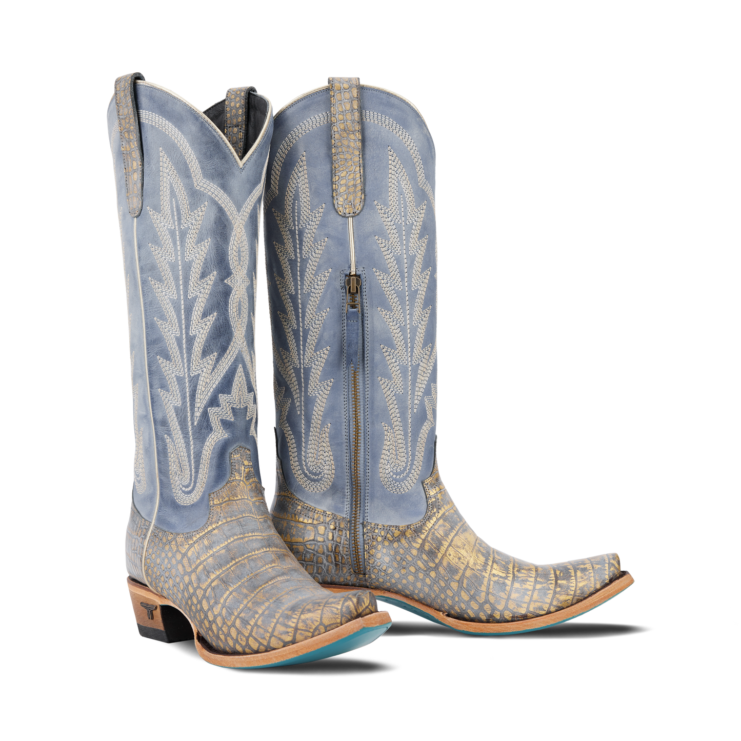 Gilded Denim Skylight Cowboy Boots