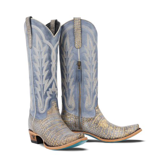 Gilded Denim Skylight Cowboy Boots