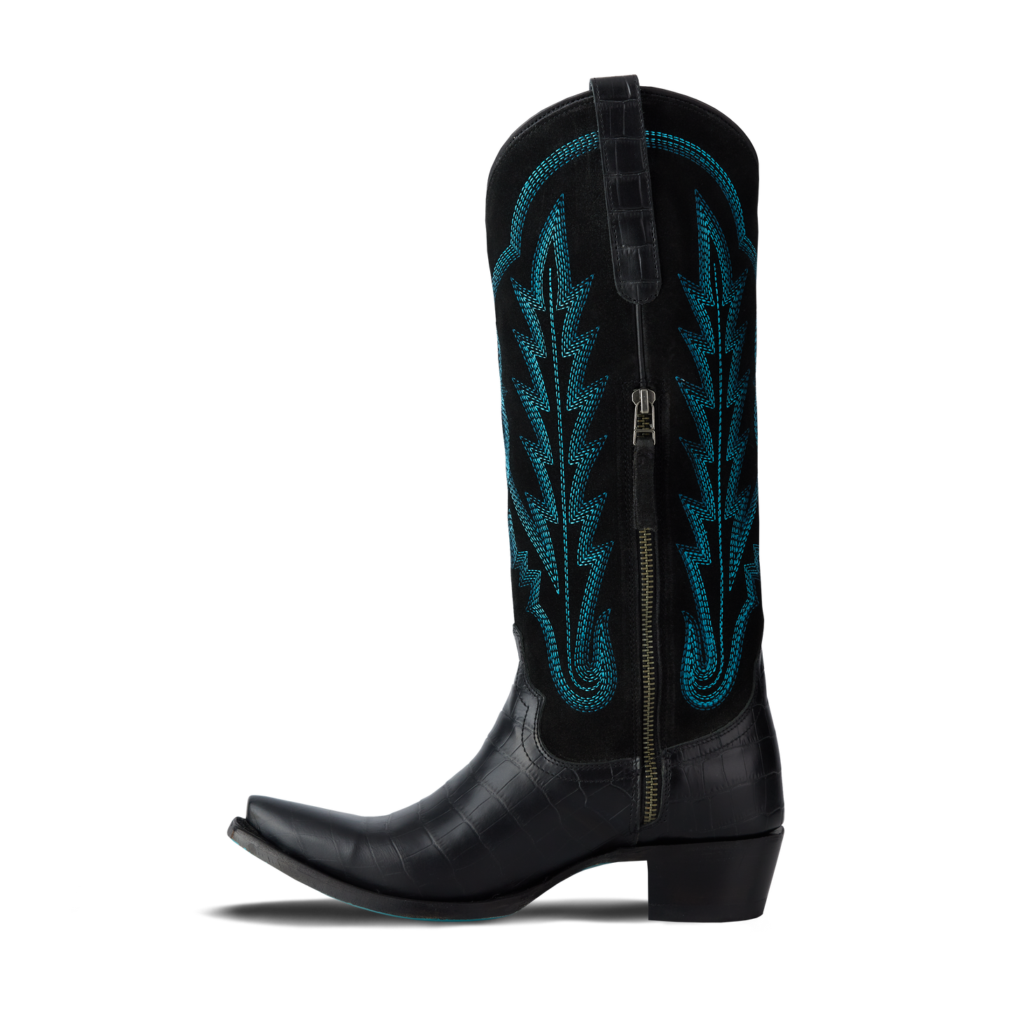 Black Carbon Croc Skylight Cowboy Boot - PS5