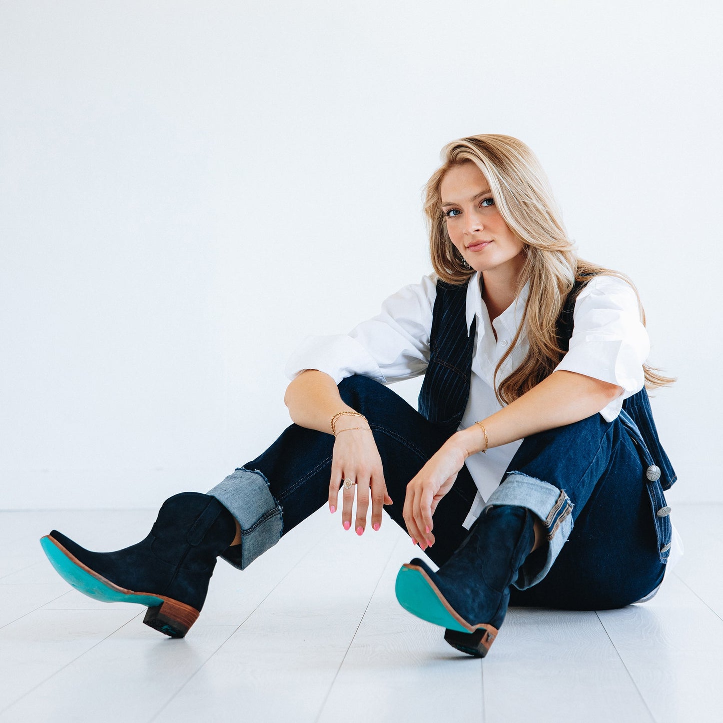 Emma Jane Bootie - Navy Suede