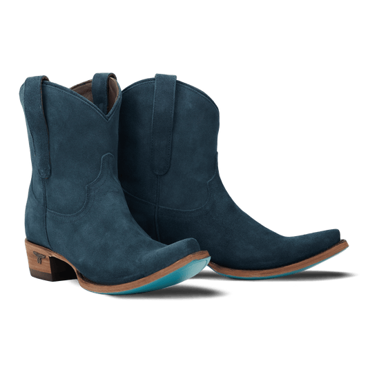 Navy suede Emma Jane booties