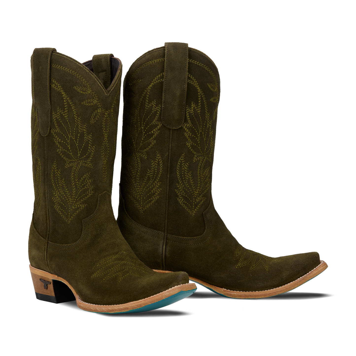 Olive suede Sandaga cowboy boots
