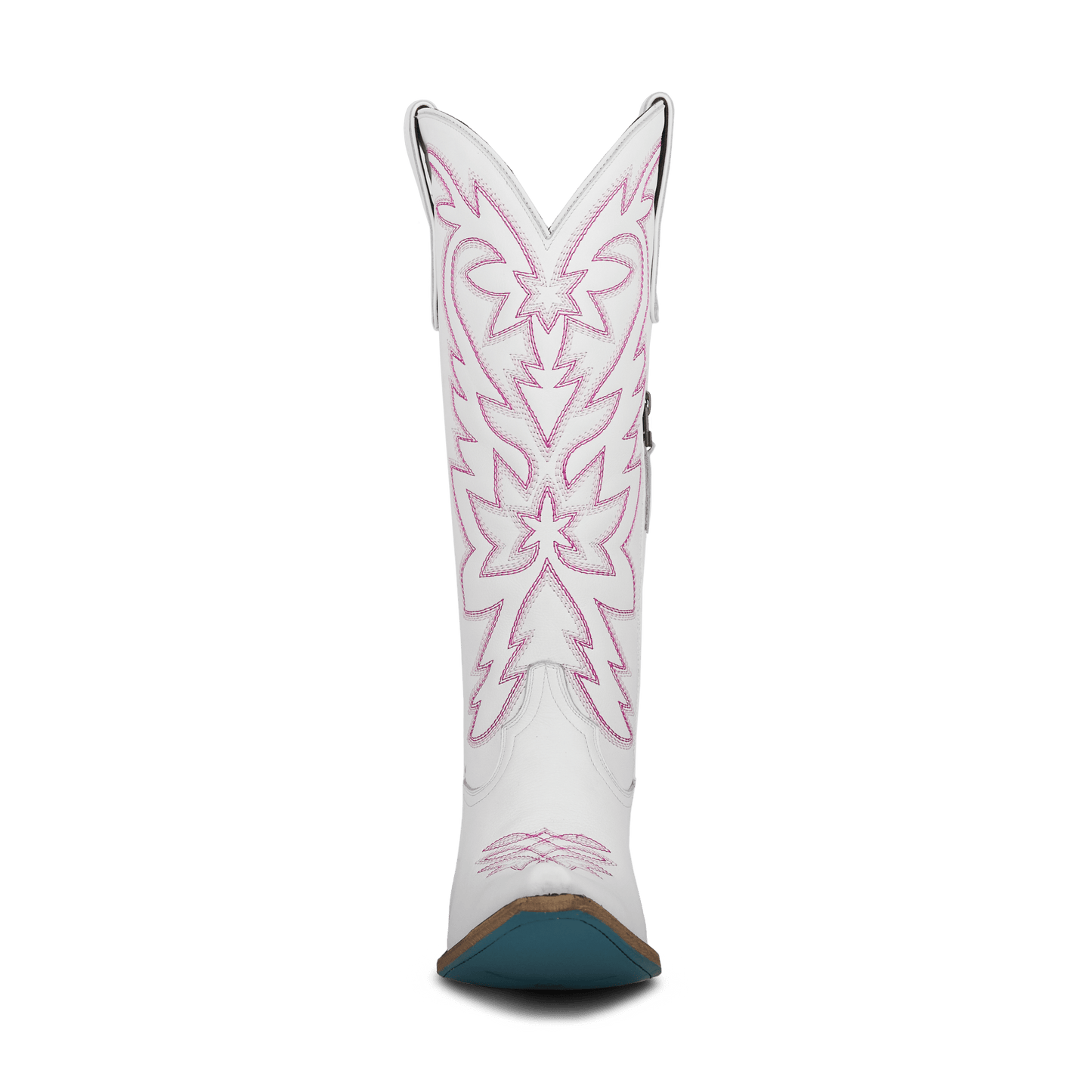 White & neon pink Smokeshow cowboy boot
