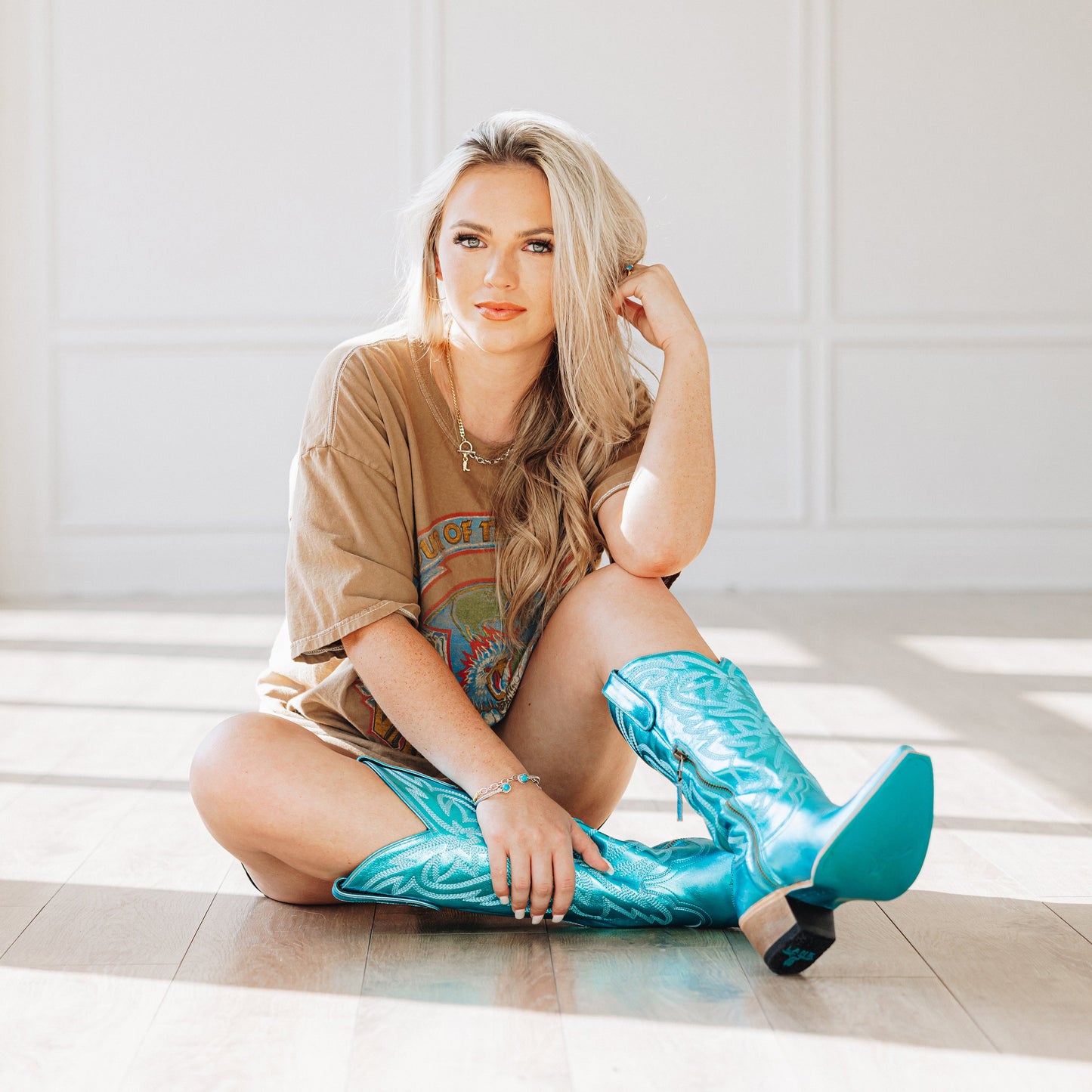 Smokeshow Boot - Turquoise Metallic