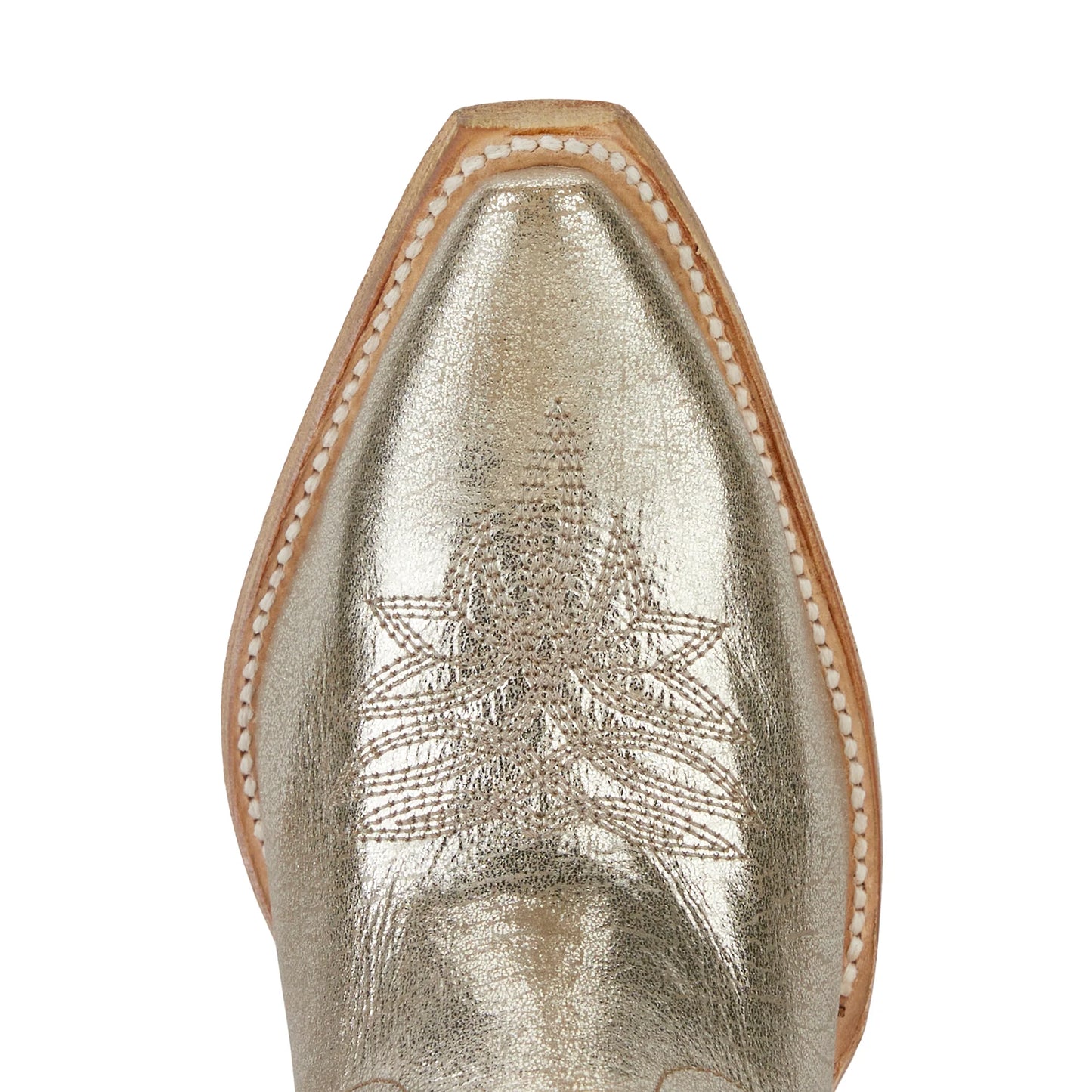 Smokeshow Champagne Metallic Cowboy Boot Toe