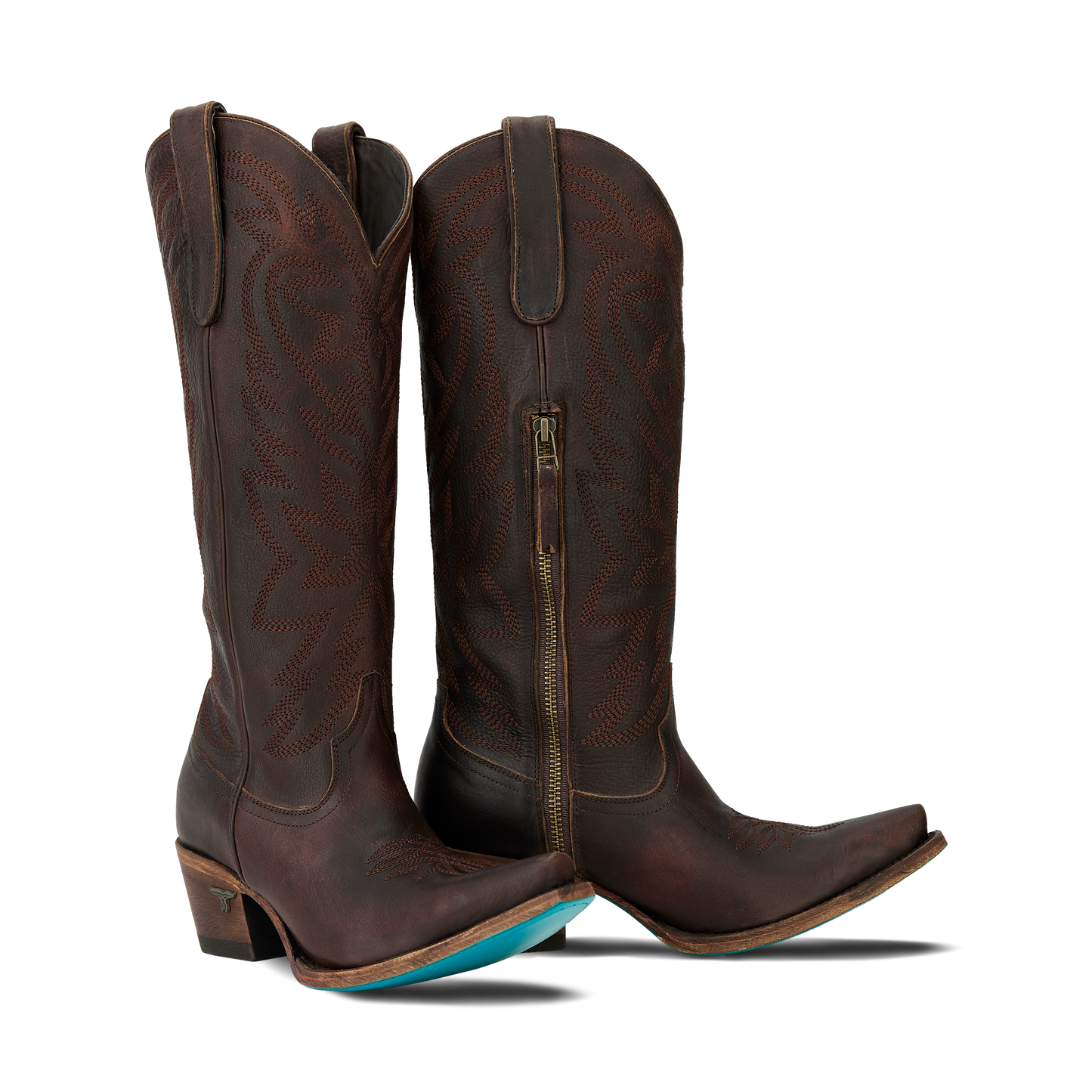 Cognac leather Smokeshow cowboy boots