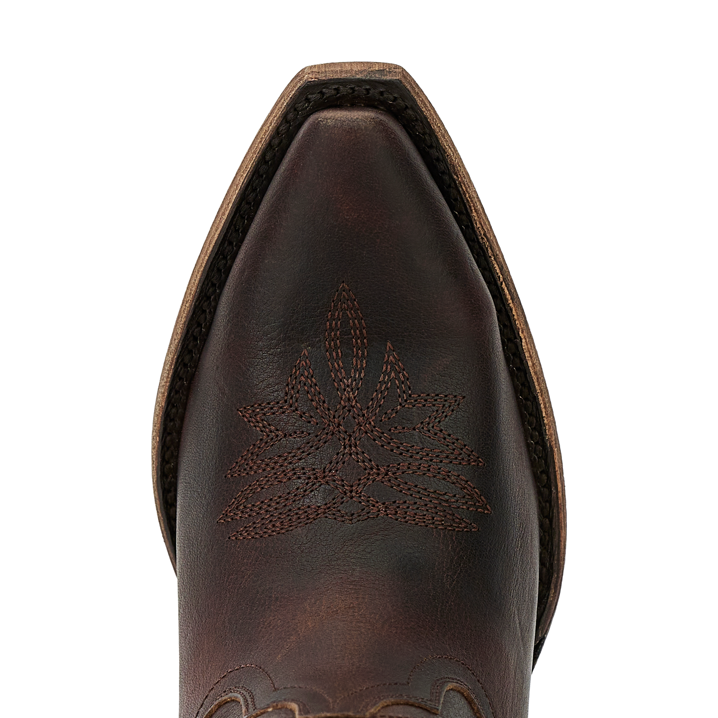 Cognac leather Smokeshow cowboy boot toe