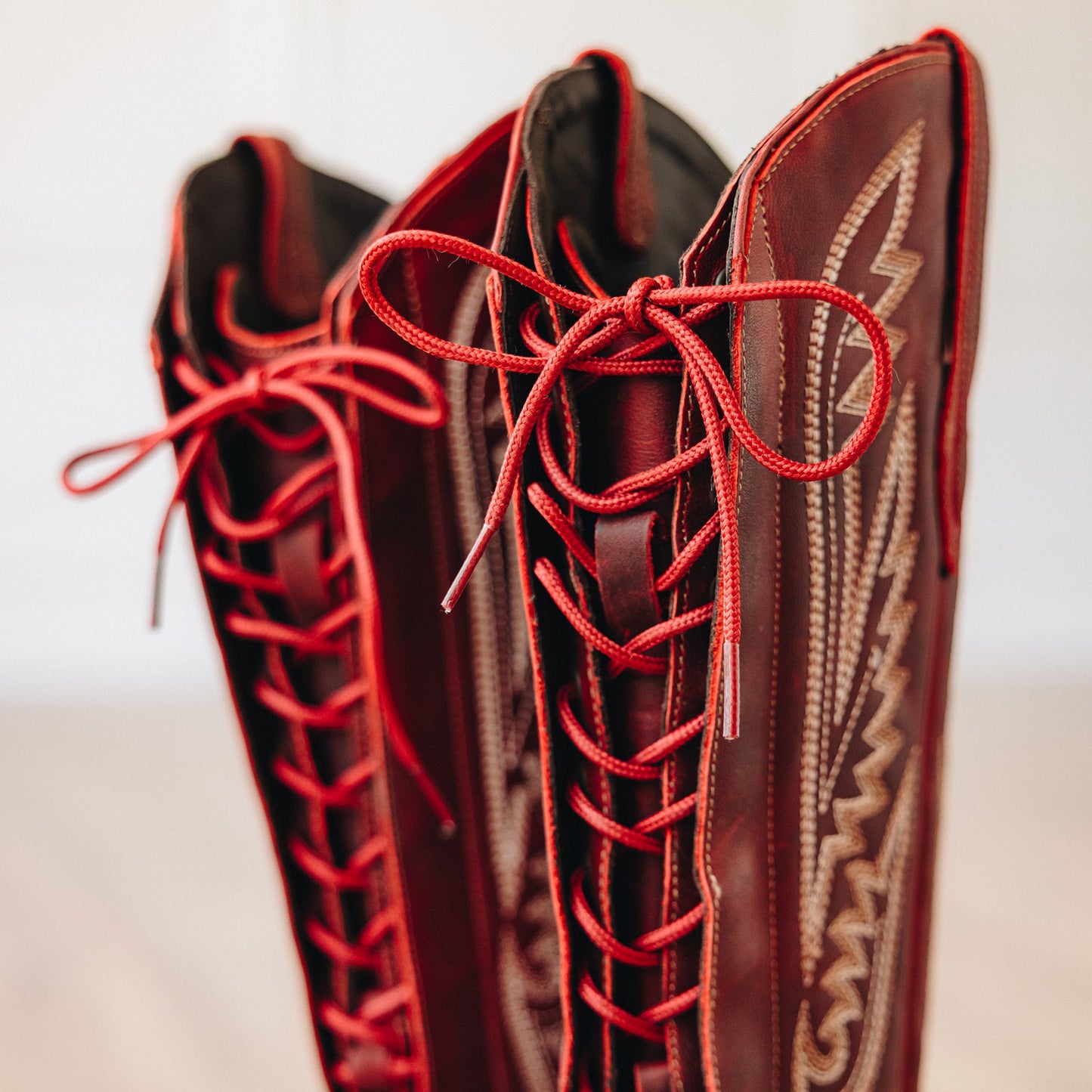 Monica Knee High Corset - Smoldering Ruby