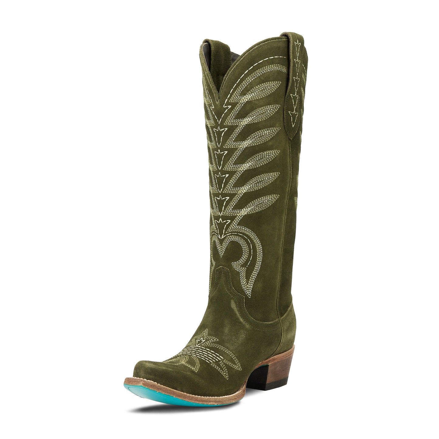 Squash Blossom Boot - Olive Suede