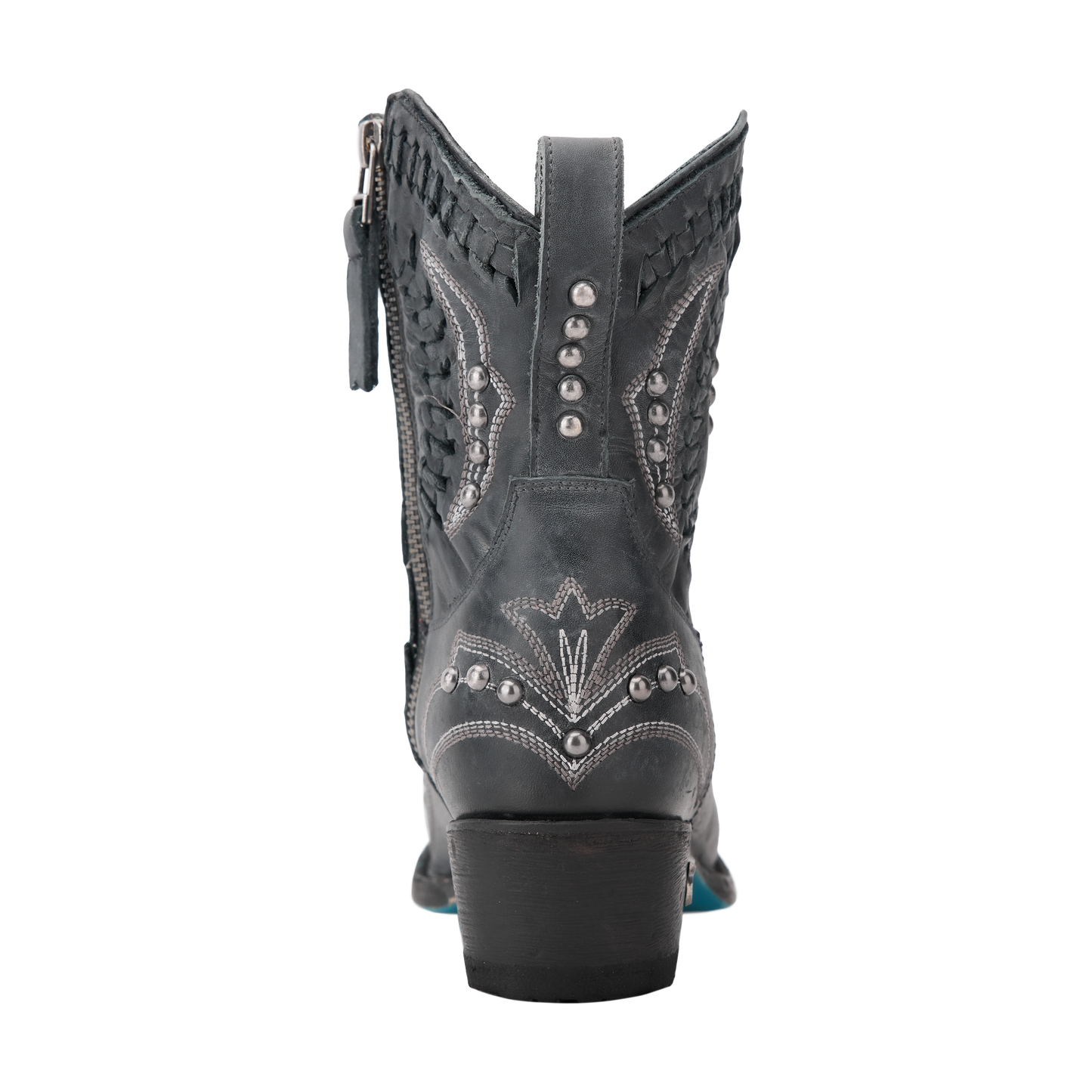 Distressed black leather Cossette Bootie