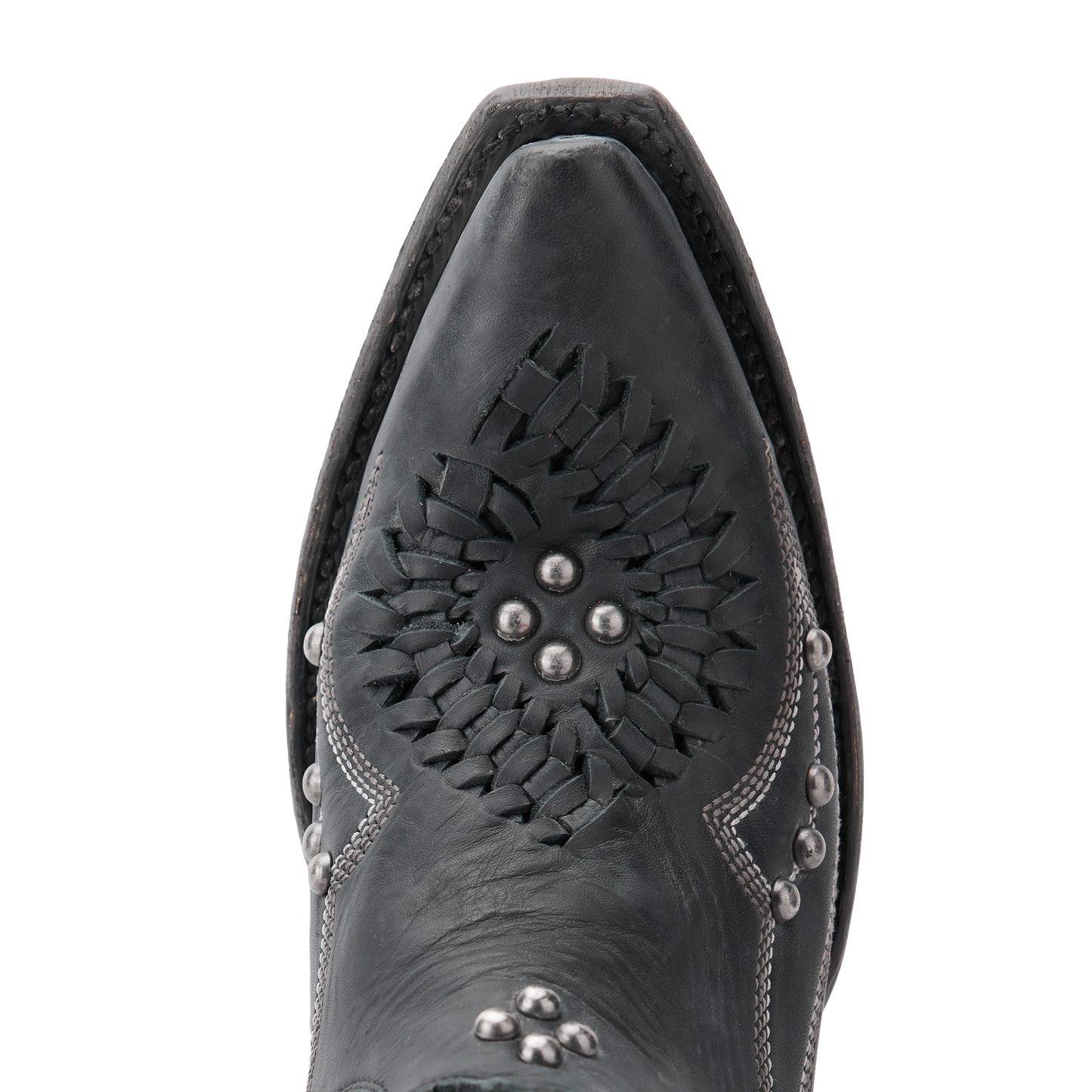 Cossette Bootie Distressed Jet Black Leather Boot