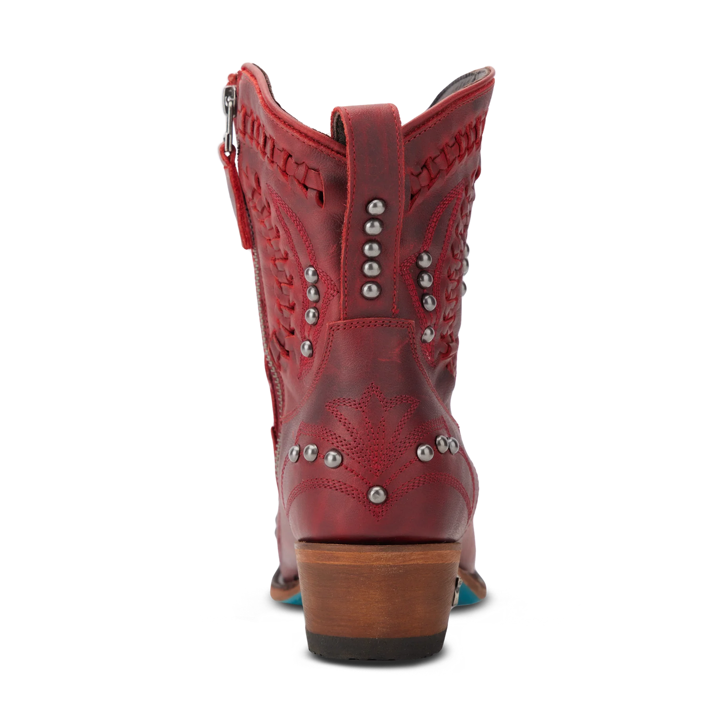 Smoldering Ruby Cossette Bootie - Red Leather Cowboy Boot