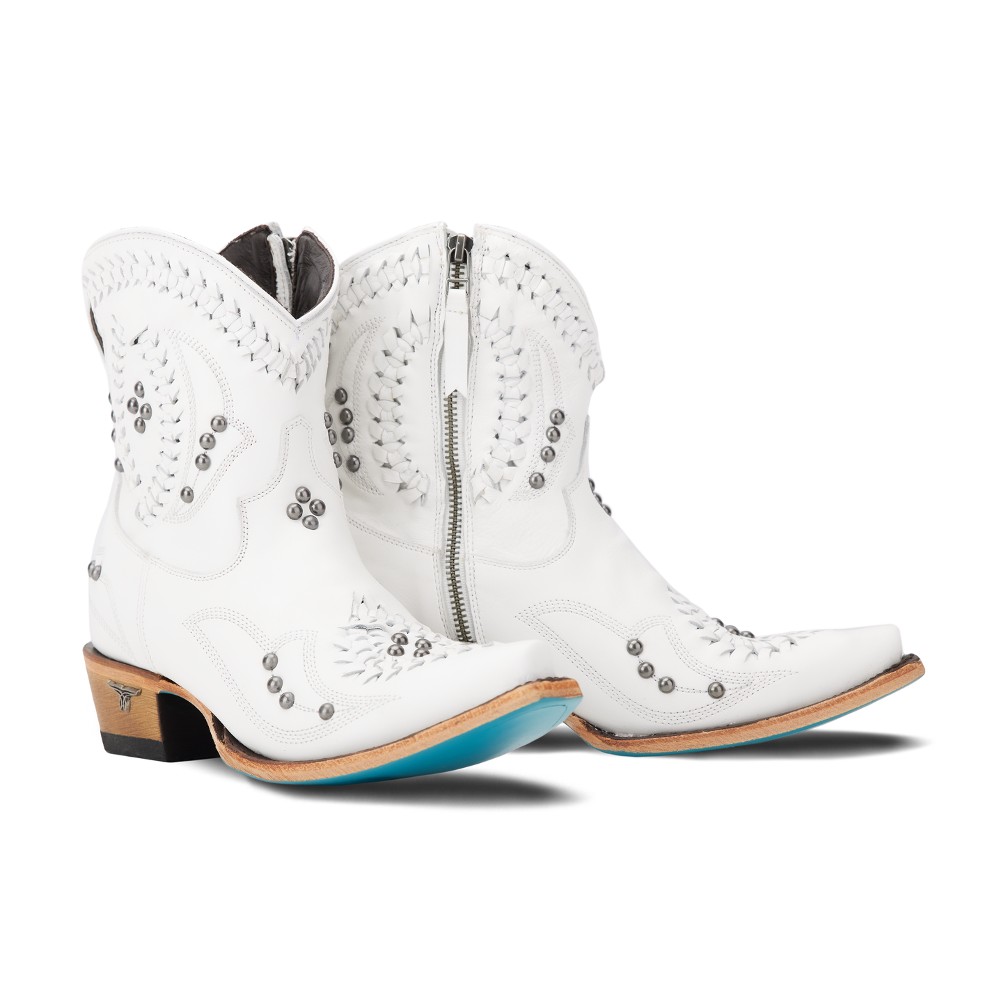 White leather Cossette Bootie by Matthew White