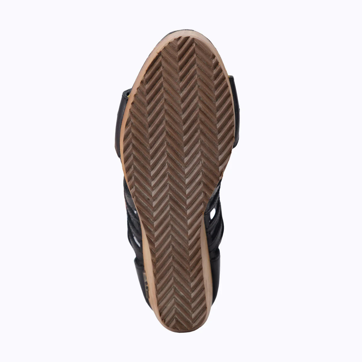 Becca Jet Black sandal sole view