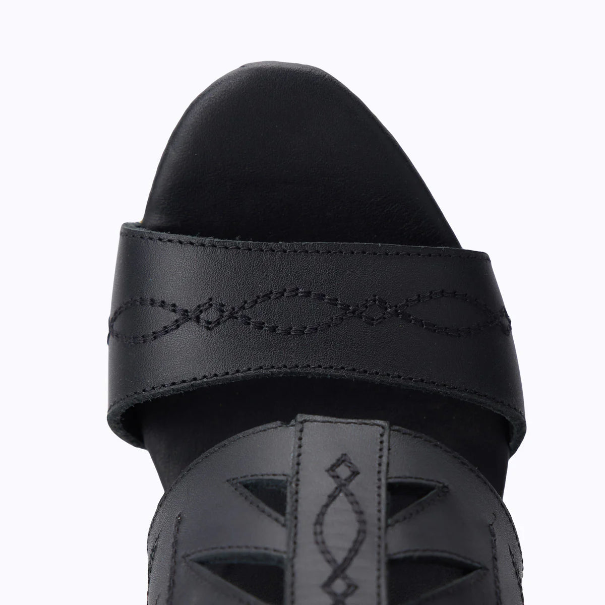 Becca Jet Black sandal detail
