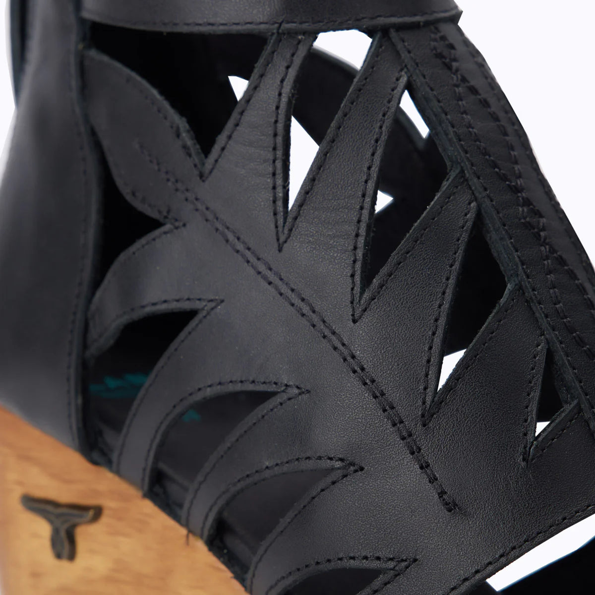 Becca jet black cut-out leather bootie