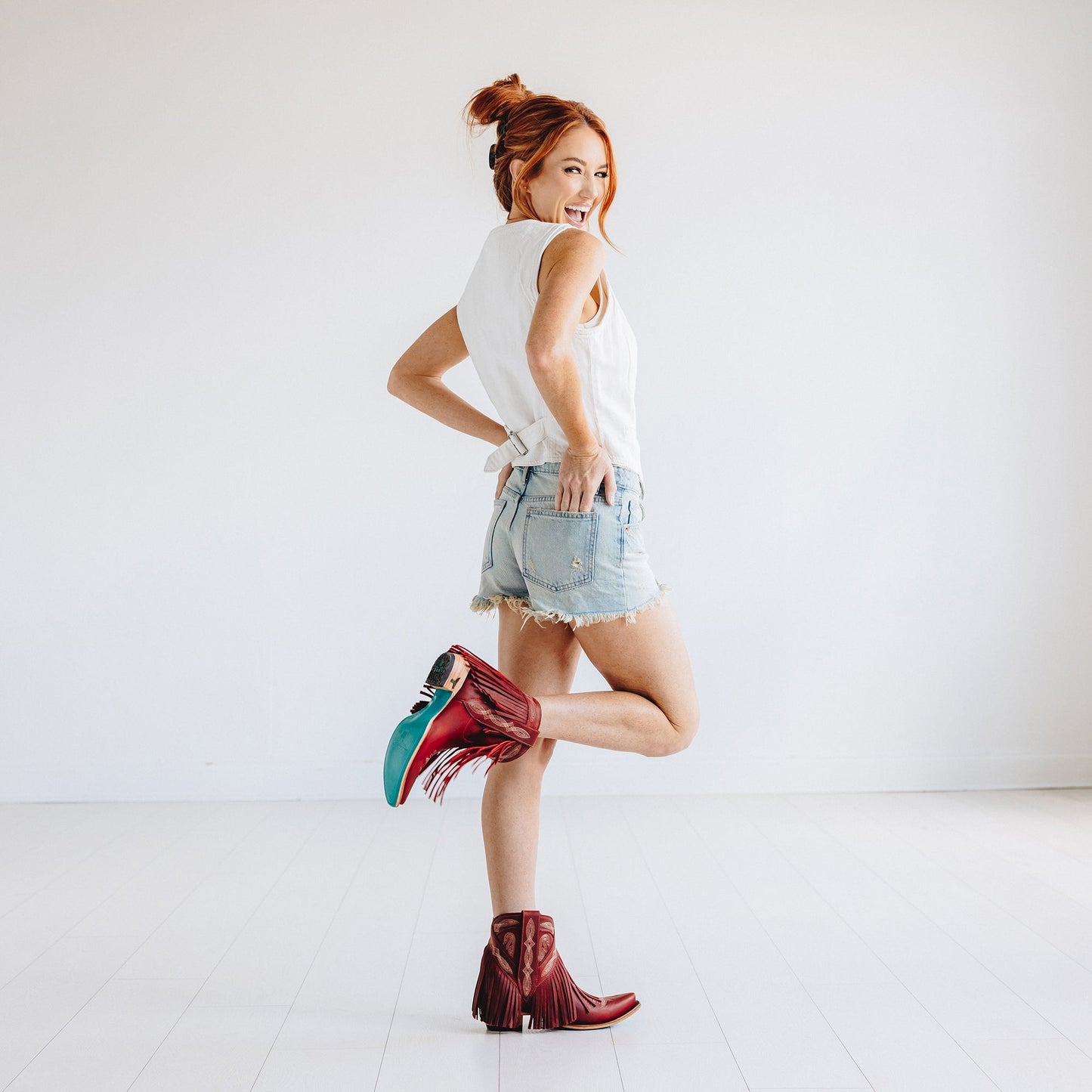 Senita Falls Bootie - Smoldering Ruby