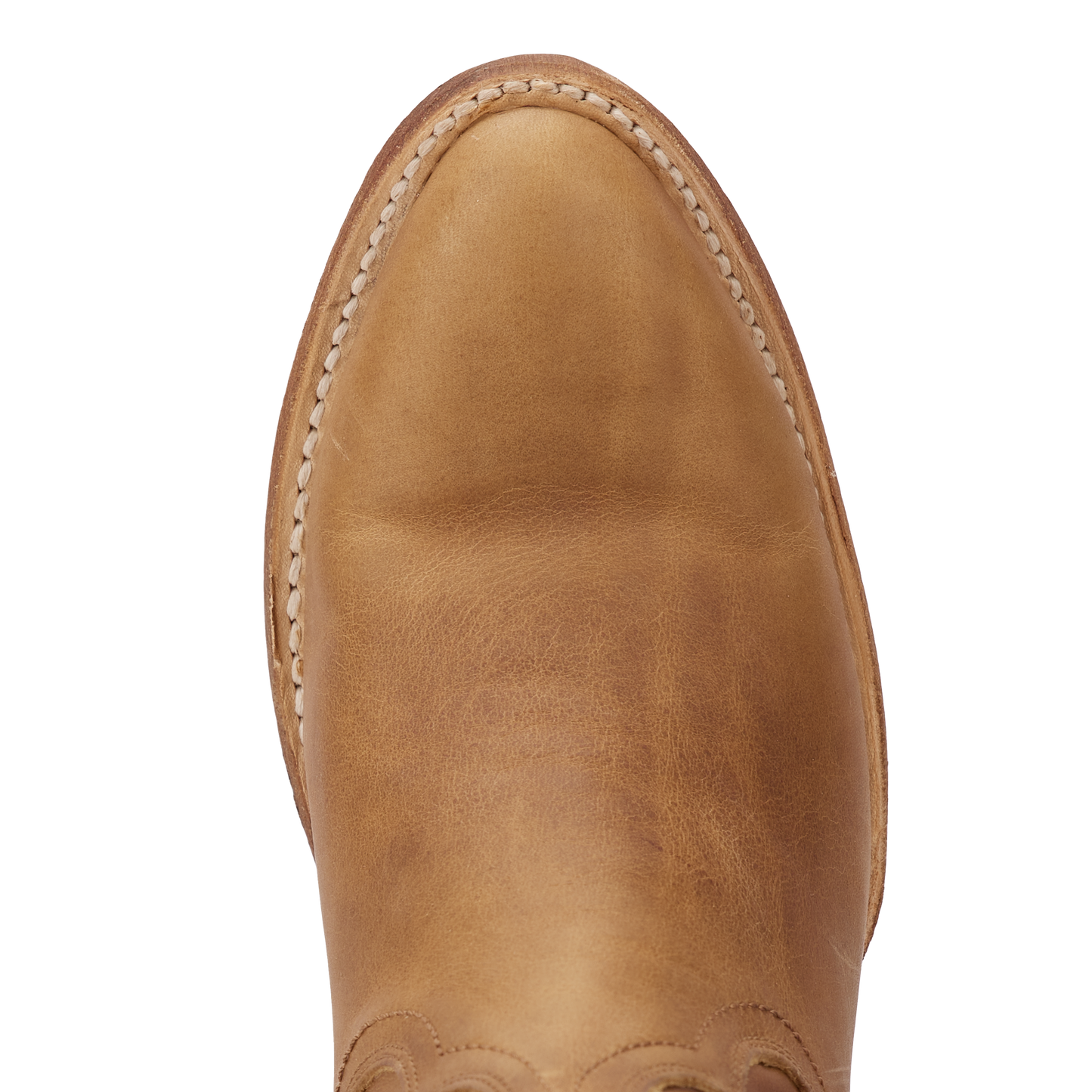 Desert clay leather boot toe