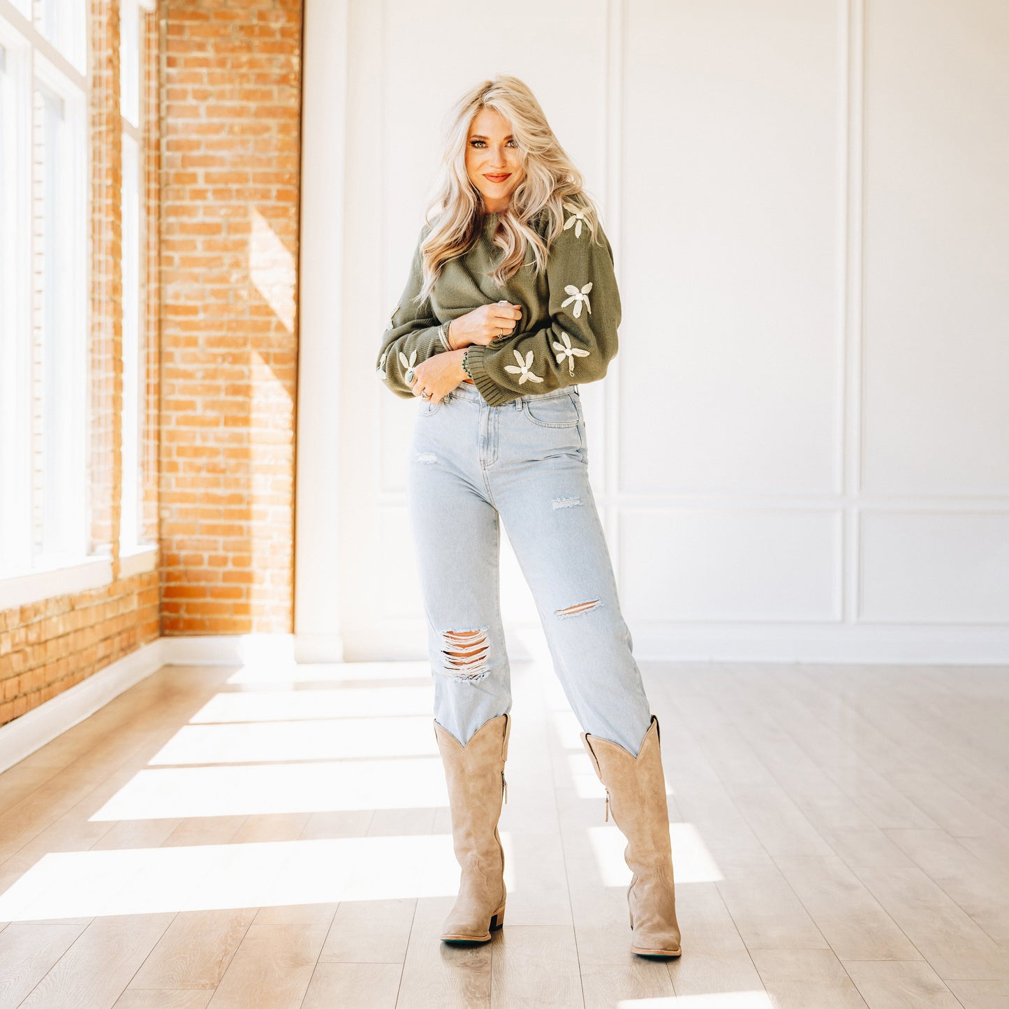 Plain Jane Boot - Latte Suede