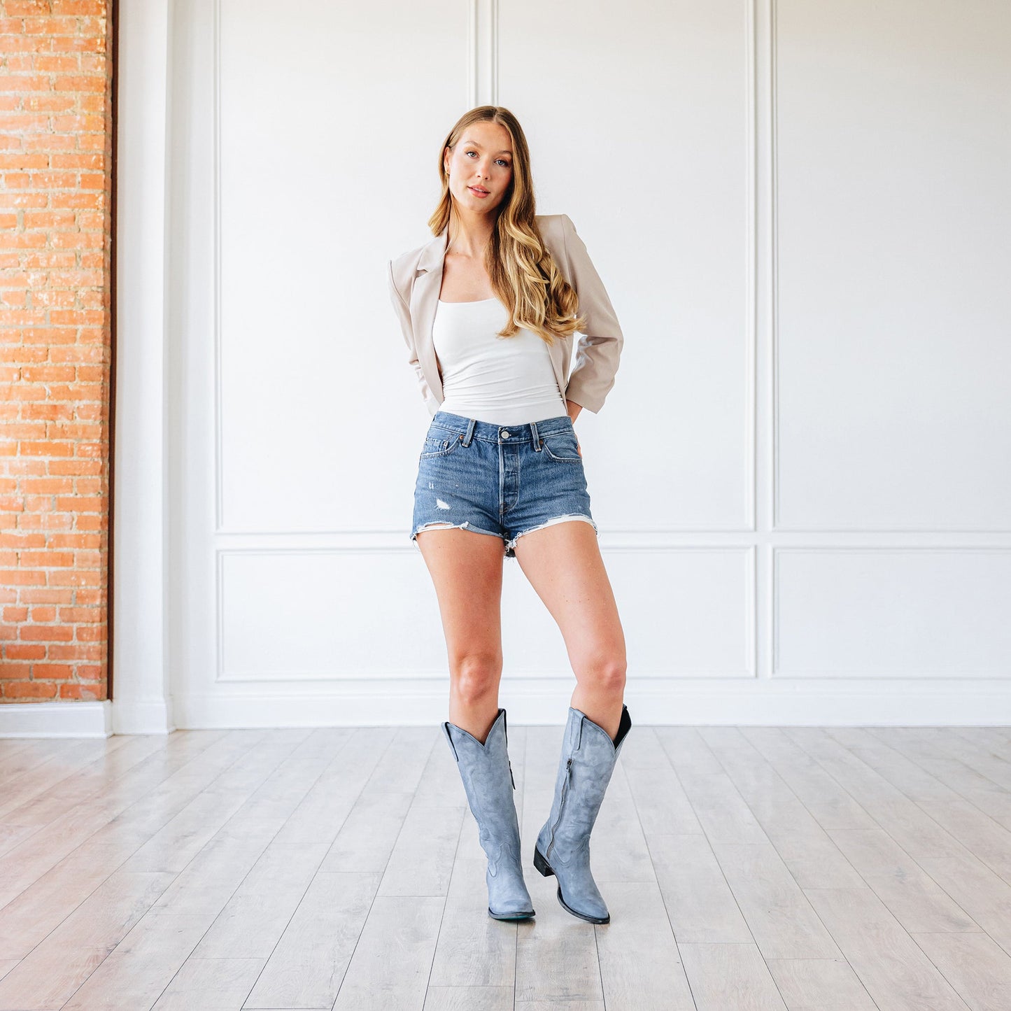 Plain Jane Boot - Washed Denim